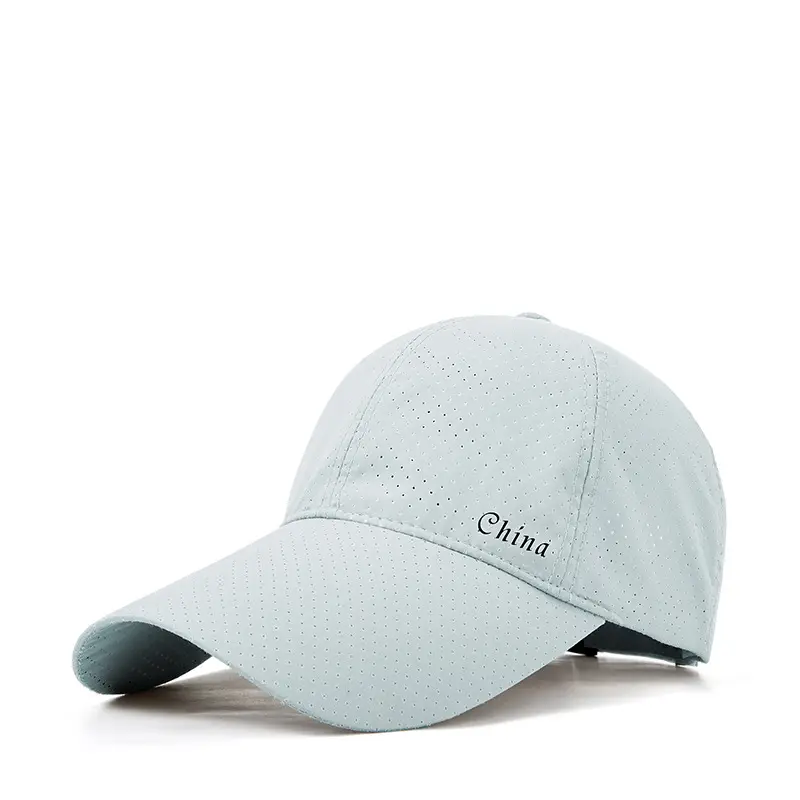 Women Green Cotton Baseball Cap with Brim 11cm