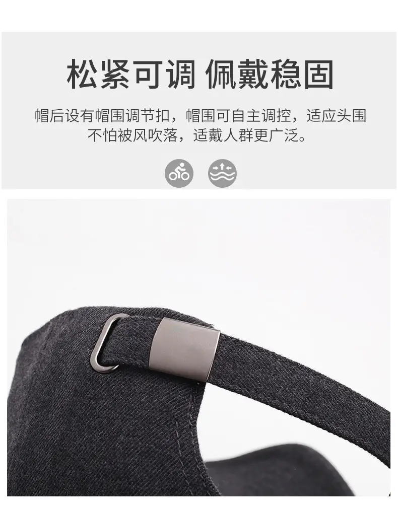Men's Dark Gray Baseball Cap with Logo — feature 4