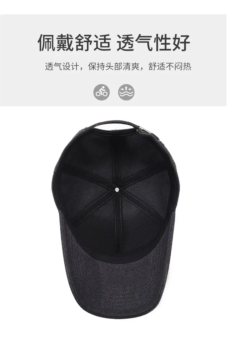 Men's Dark Gray Baseball Cap with Logo — feature 5