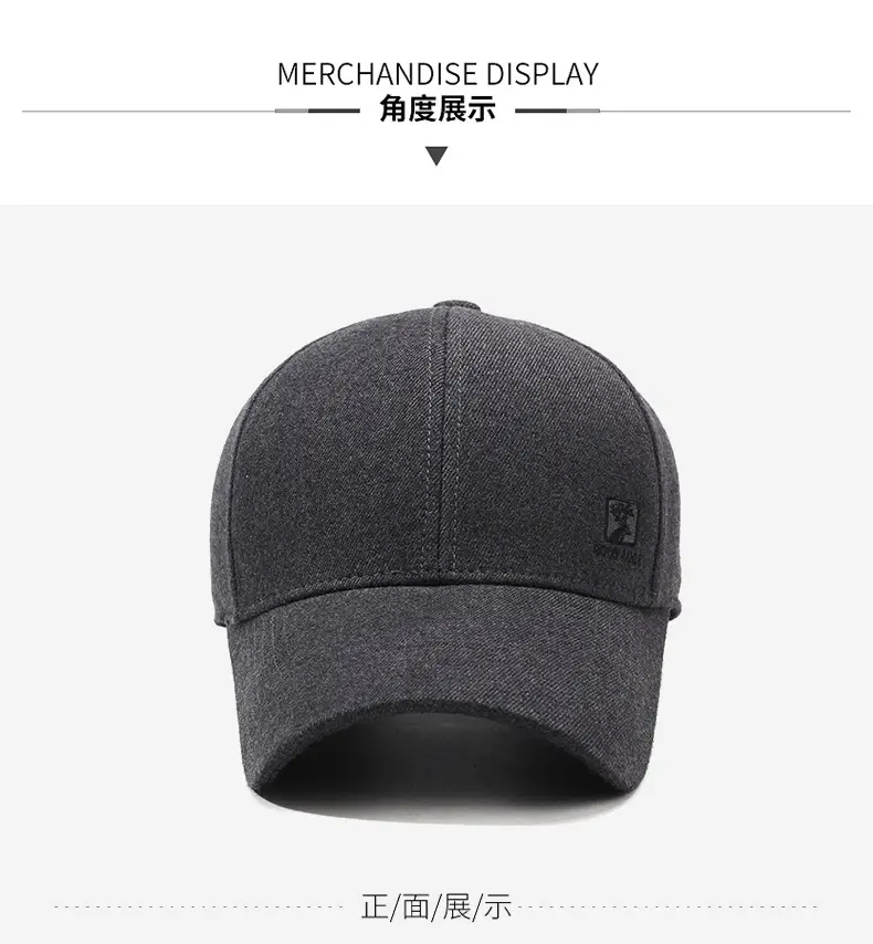 Men's Dark Gray Baseball Cap with Logo — feature 8