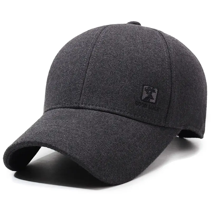 Men's Dark Gray Baseball Cap with Logo - Image 2