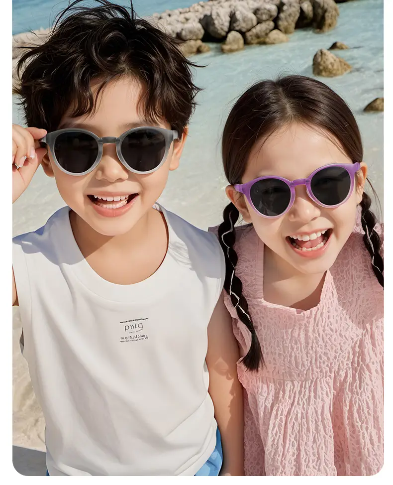 Foldable Polarized Kids Sunglasses Yellow C3 — feature 9