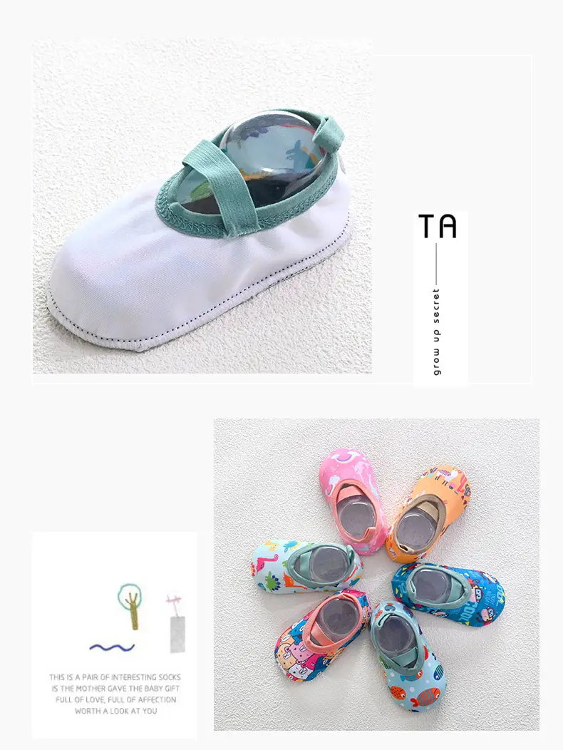 Kids Cartoon Baby Floor Shoes Blue Soft Soled — feature 12