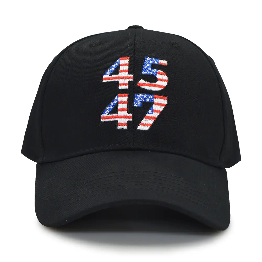4547 American Flag Baseball Cap White - Image 4