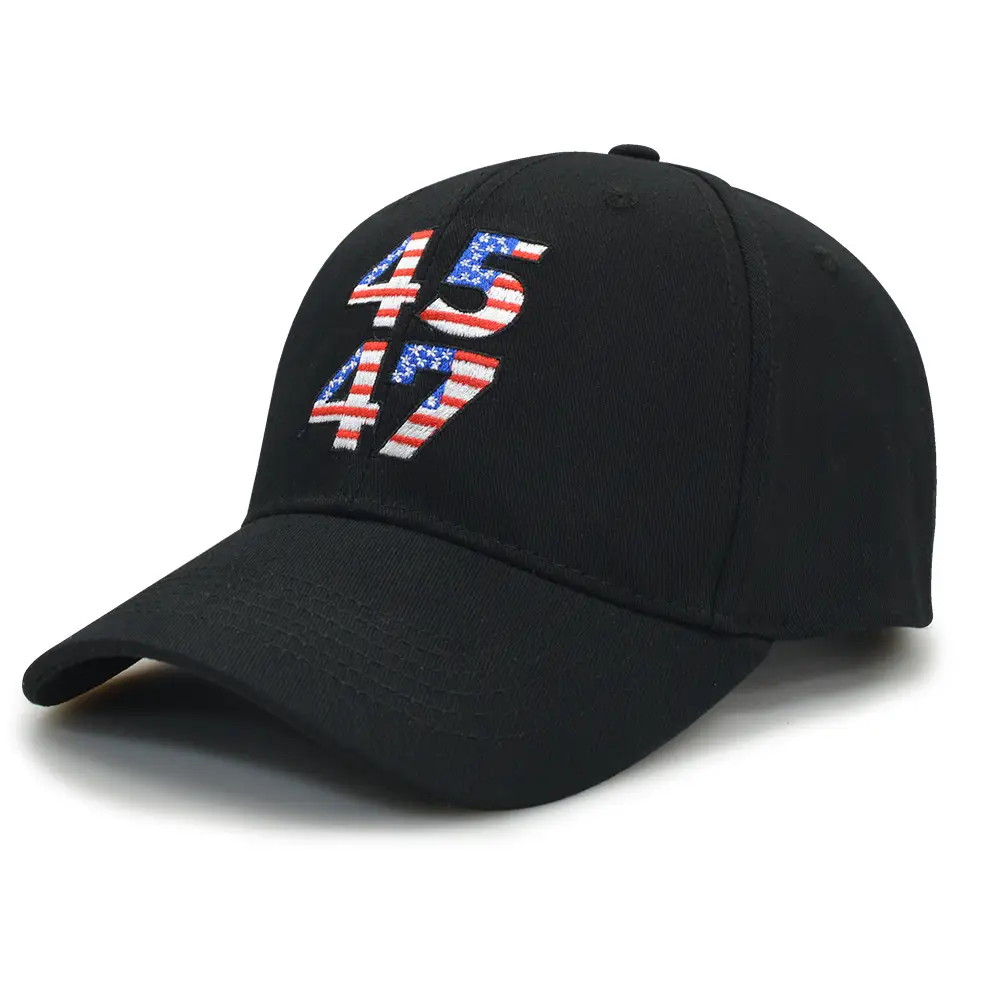 4547 American Flag Baseball Cap White - Image 2