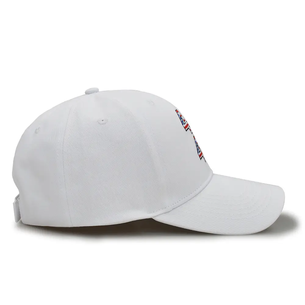 4547 American Flag Baseball Cap White — feature 6