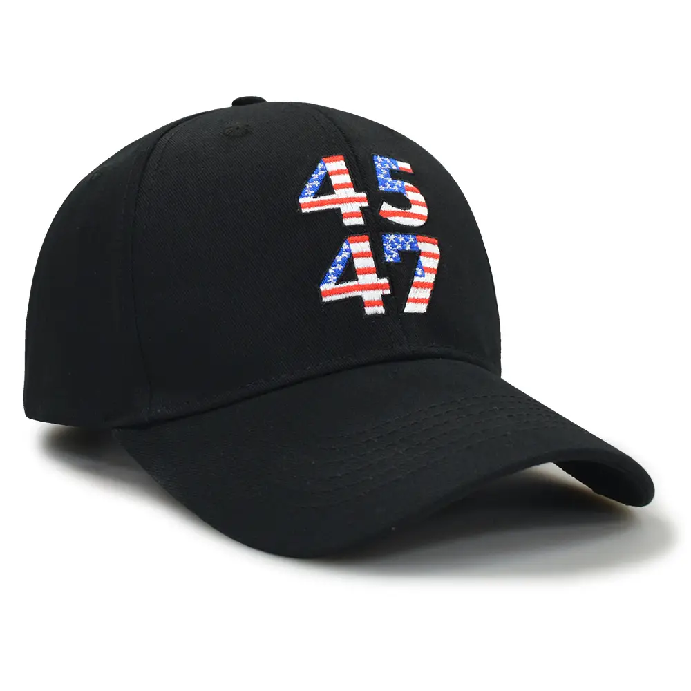 4547 American Flag Baseball Cap White — feature 9