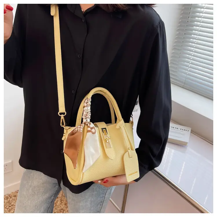 Women's Crossbody Bag Yellow Leather All-match 2024 — feature 10