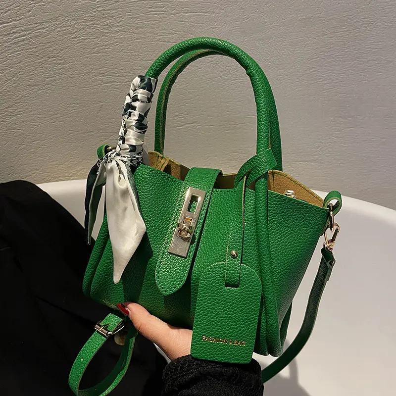 Women's Crossbody Bag Yellow Leather All-match 2024 - Image 2