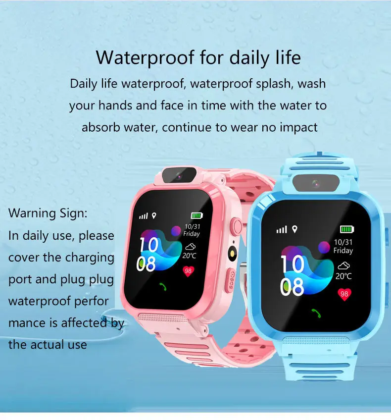 Foreign trade cross-border children's smart phone watch waterproof Q12 English multi-language gps positioning factory batch — feature 6