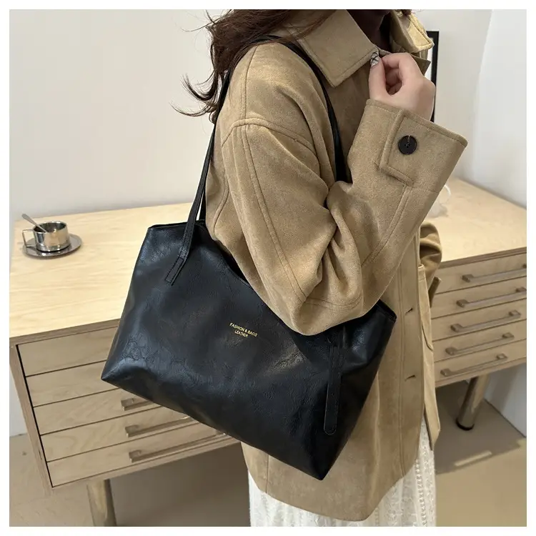 Women's Retro Tote Bag Large Capacity Brown — feature 12