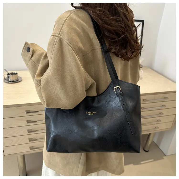Women's Retro Tote Bag Large Capacity Brown — feature 14