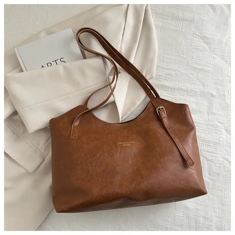 Women's Retro Tote Bag Large Capacity Brown — feature 28