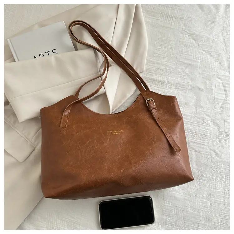 Women's Retro Tote Bag Large Capacity Brown — feature 29