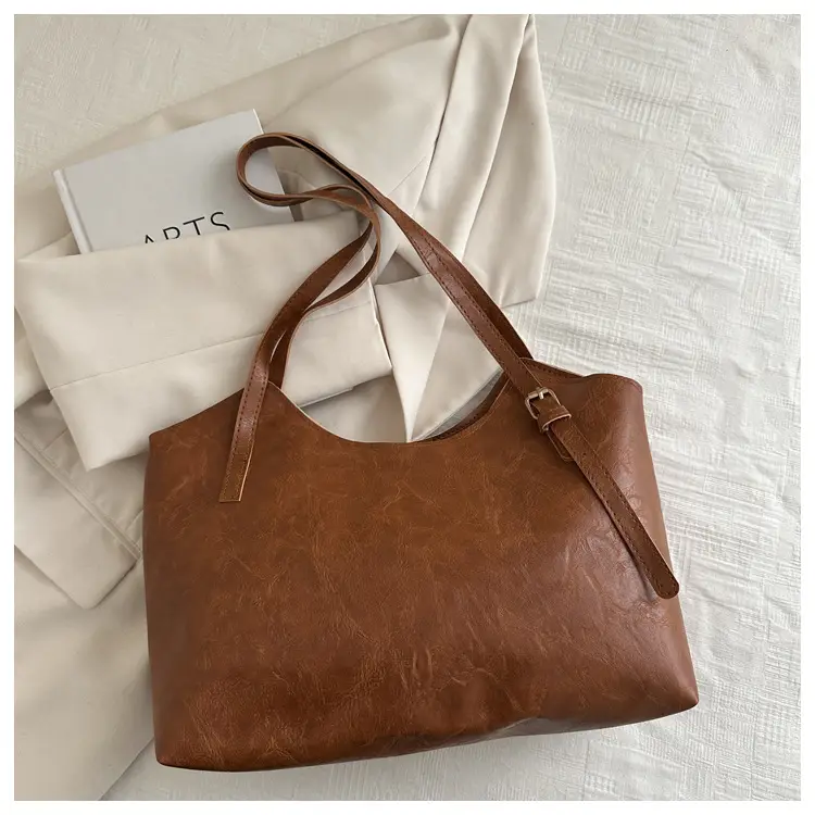 Women's Retro Tote Bag Large Capacity Brown — feature 30