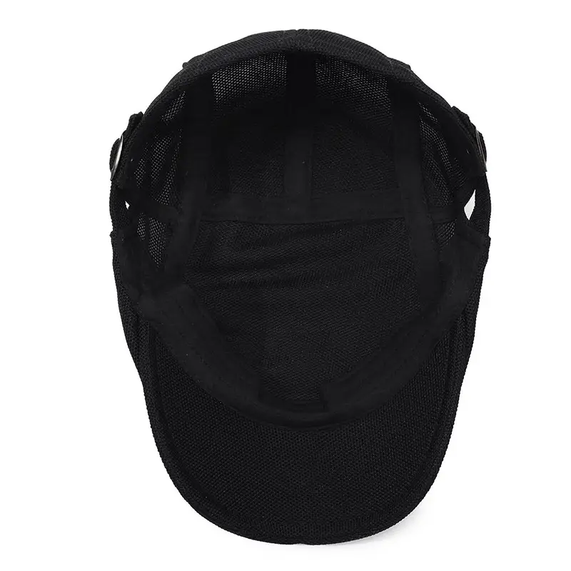 Men's Black Net Cap Summer Sun Hat - Image 8