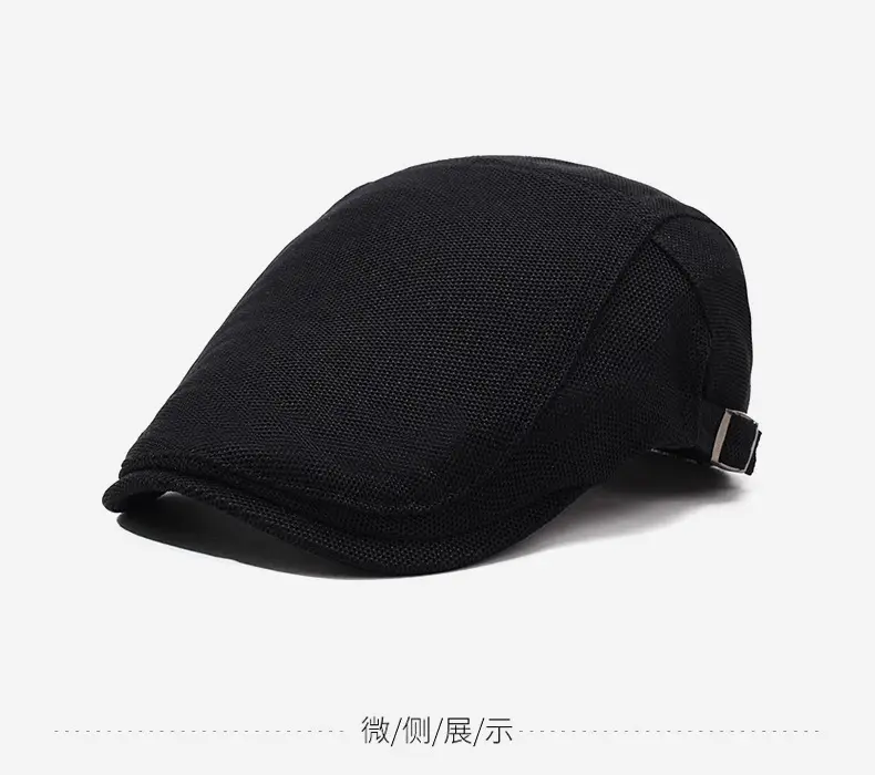 Men's Black Net Cap Summer Sun Hat — feature 9