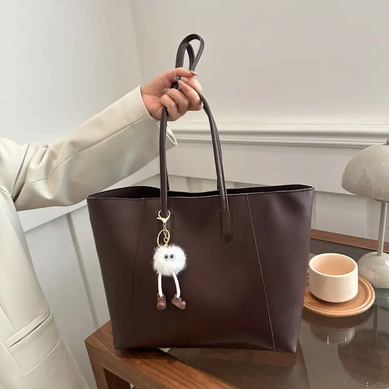 Brown Woolen Shoulder Bag for Women Winter Commute - Image 11