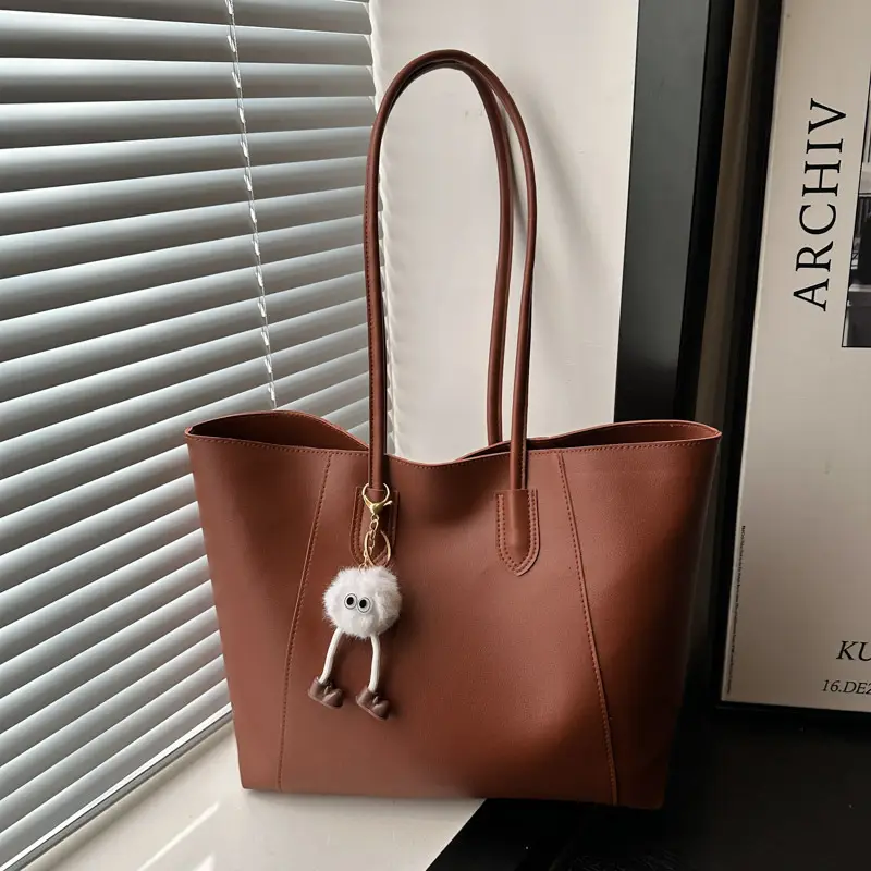 Brown Woolen Shoulder Bag for Women Winter Commute - Image 12
