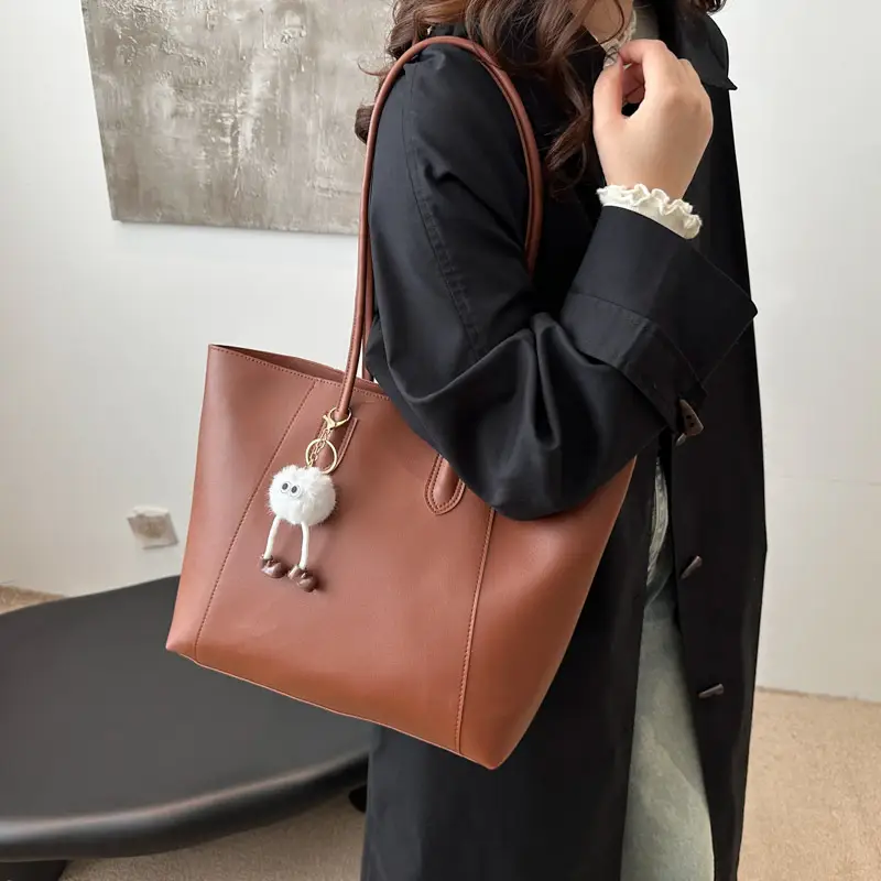 Brown Woolen Shoulder Bag for Women Winter Commute — feature 21
