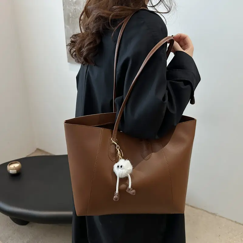 Brown Woolen Shoulder Bag for Women Winter Commute — feature 24