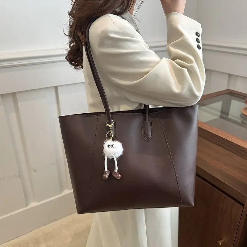 Brown Woolen Shoulder Bag for Women Winter Commute — feature 27