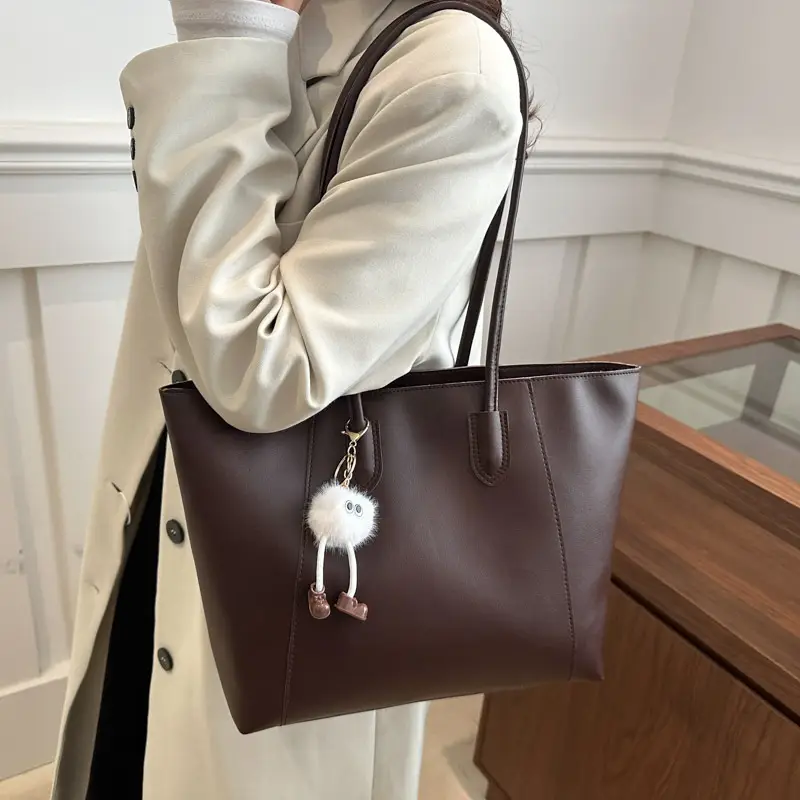 Brown Woolen Shoulder Bag for Women Winter Commute — feature 29