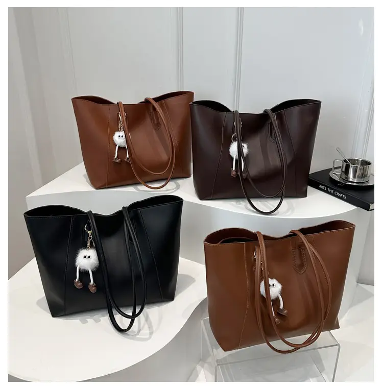 Brown Woolen Shoulder Bag for Women Winter Commute — feature 4