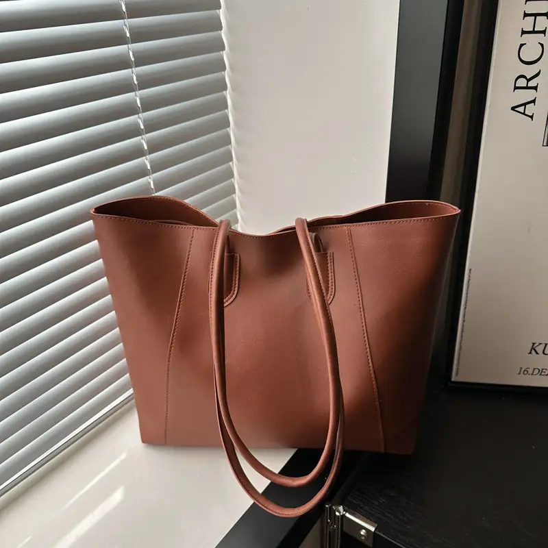 Brown Woolen Shoulder Bag for Women Winter Commute - Image 3