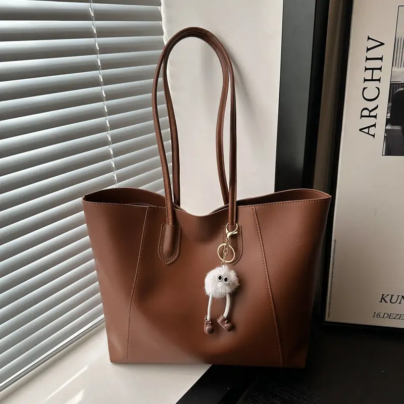 Brown Woolen Shoulder Bag for Women Winter Commute - Image 6