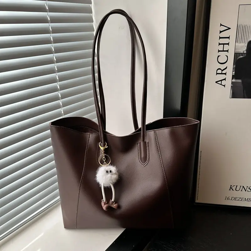 Brown Woolen Shoulder Bag for Women Winter Commute - Image 8