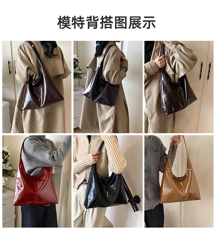 Black Soft Leather Large Tote Bag for Women — feature 3