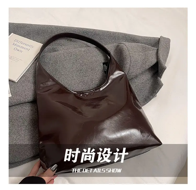 Black Soft Leather Large Tote Bag for Women — feature 7