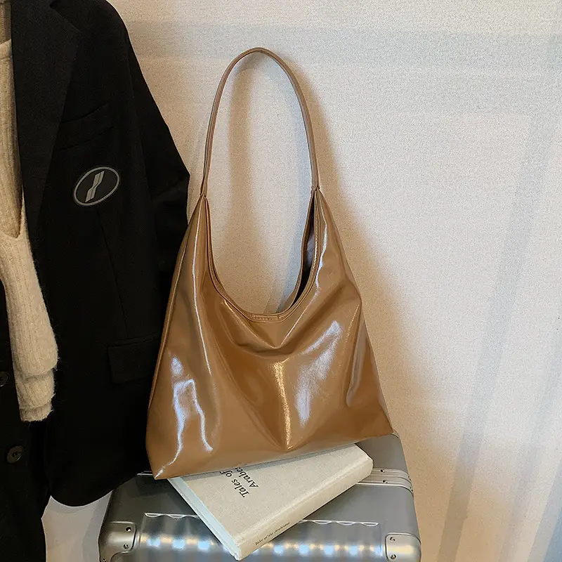 Black Soft Leather Large Tote Bag for Women - Image 4