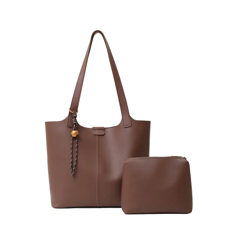 Vintage Brown Leather Tote Bag for Women Large Capacity - Image 9