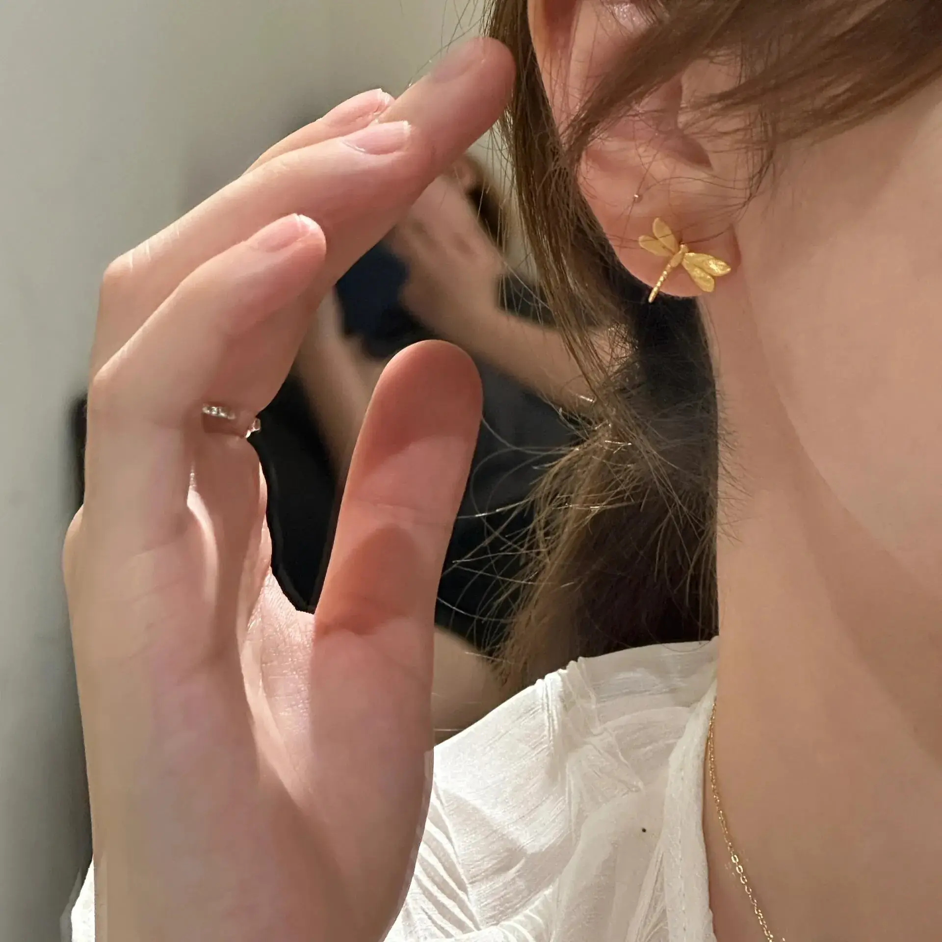 Gold Plated Butterfly Earrings for Women