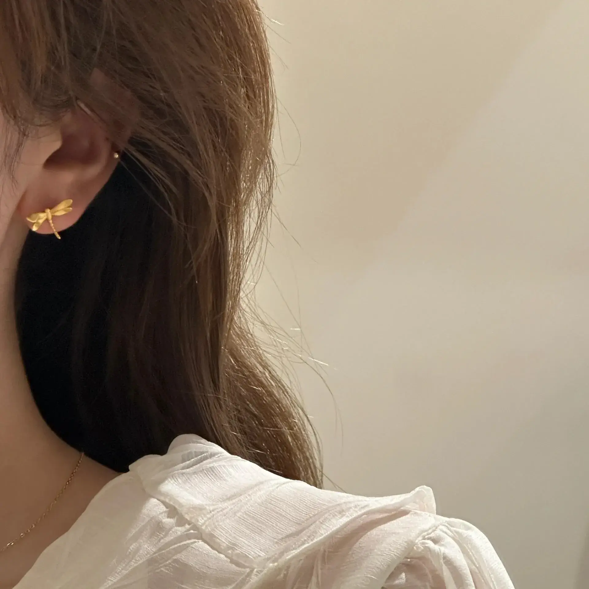 Gold Plated Butterfly Earrings for Women