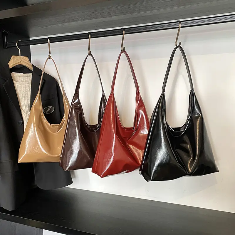 Red Soft Leather Large Tote Bag for Women - Image 8