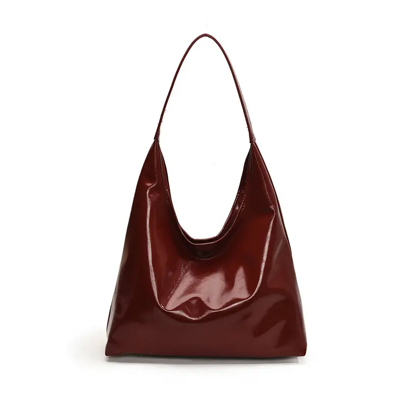 Red Soft Leather Large Tote Bag for Women - Image 9
