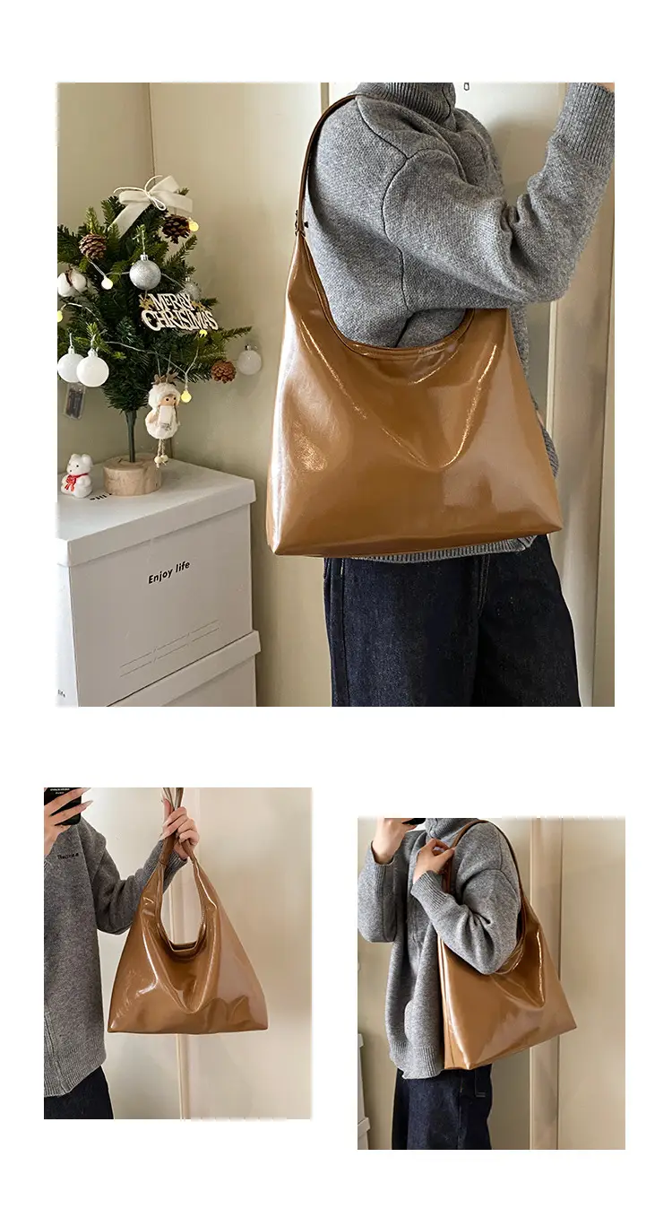 Red Soft Leather Large Tote Bag for Women — feature 18