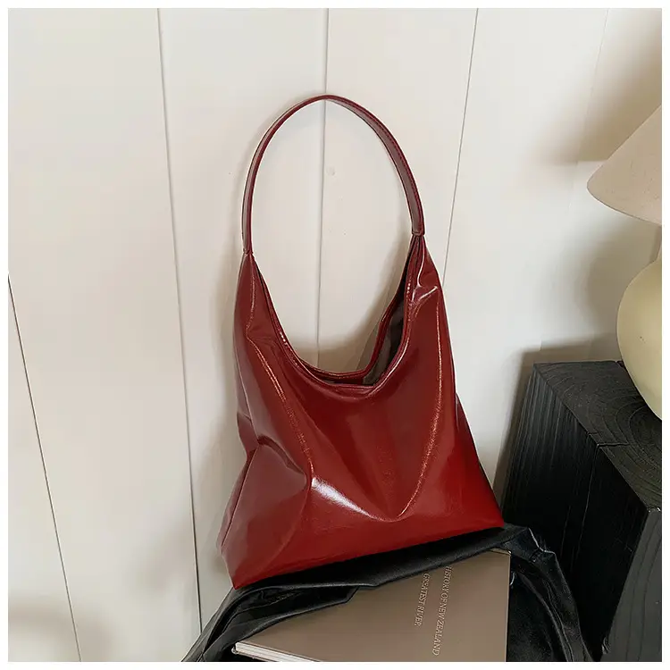 Red Soft Leather Large Tote Bag for Women — feature 23