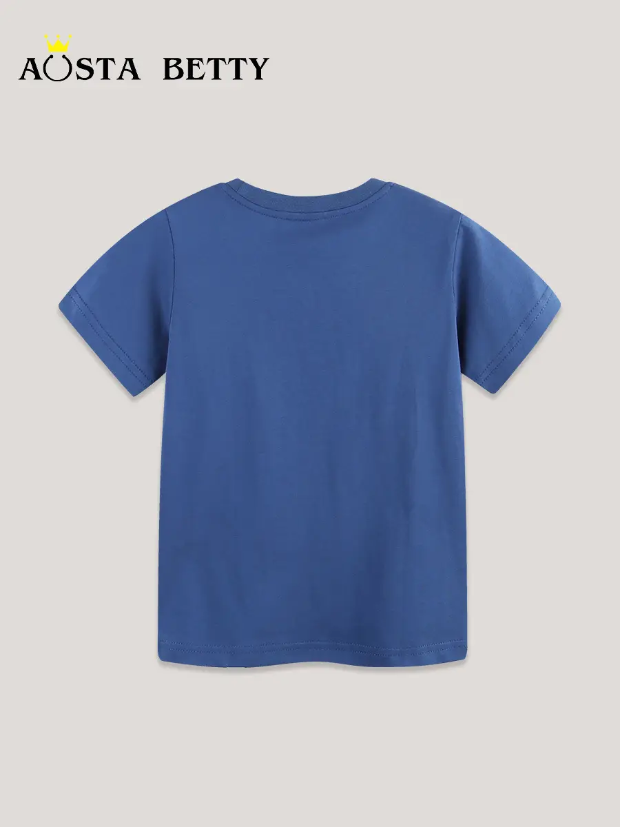 Kids Cartoon T-Shirt Blue Kids Summer Fun At Sea