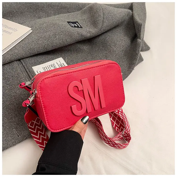 2025 Red Letter Wide Shoulder Bag for Women - Image 7