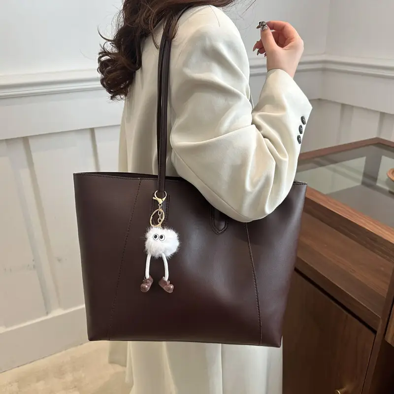 2024 Winter Retro Brown Tote Bag Women Korean Style - Image 7