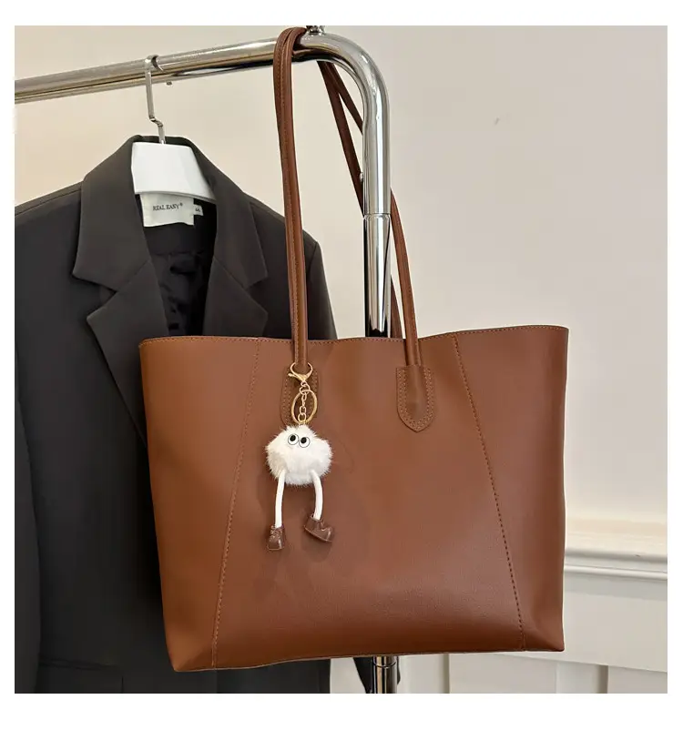 2024 Winter Retro Brown Tote Bag Women Korean Style — feature 18