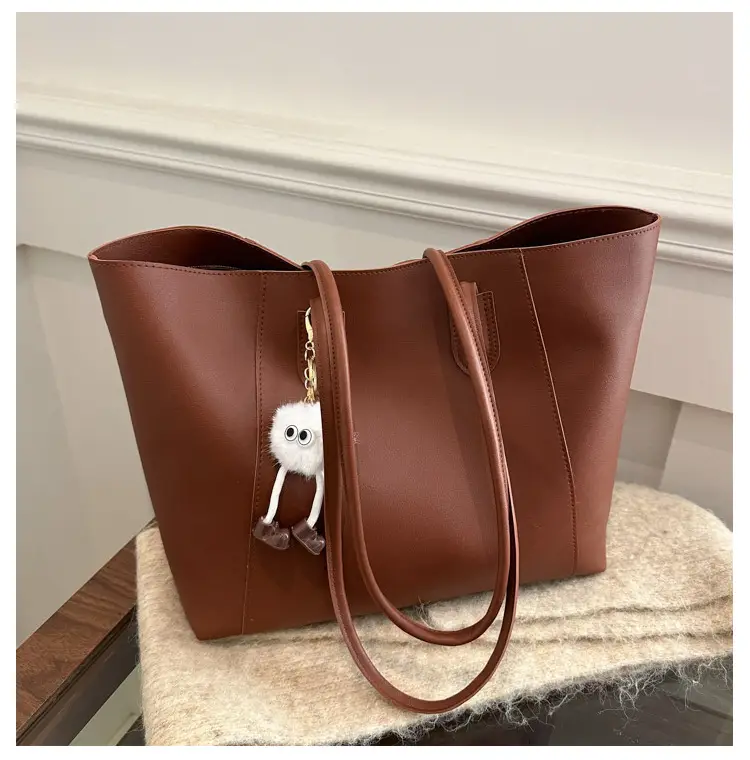 2024 Winter Retro Brown Tote Bag Women Korean Style - Image 3