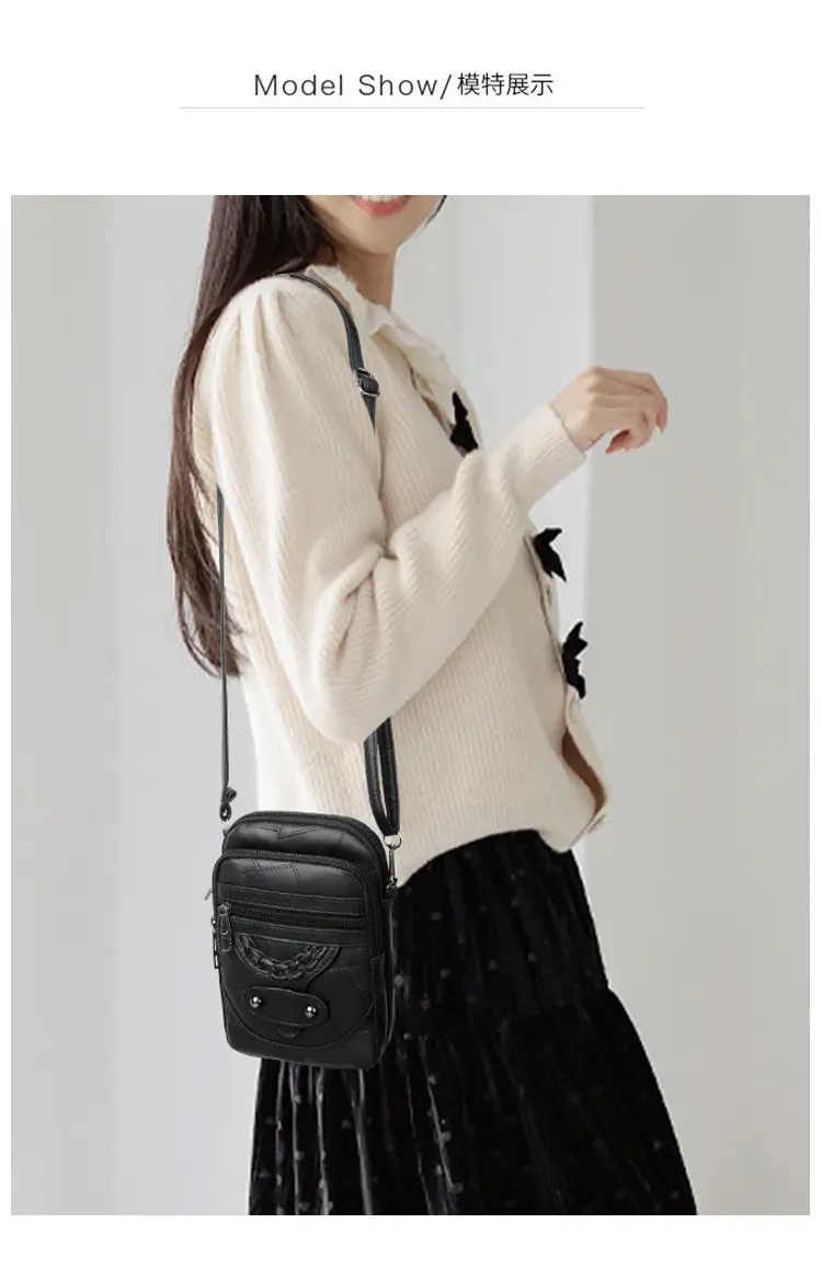 Pink Textured Crossbody Phone Bag for Women — feature 19