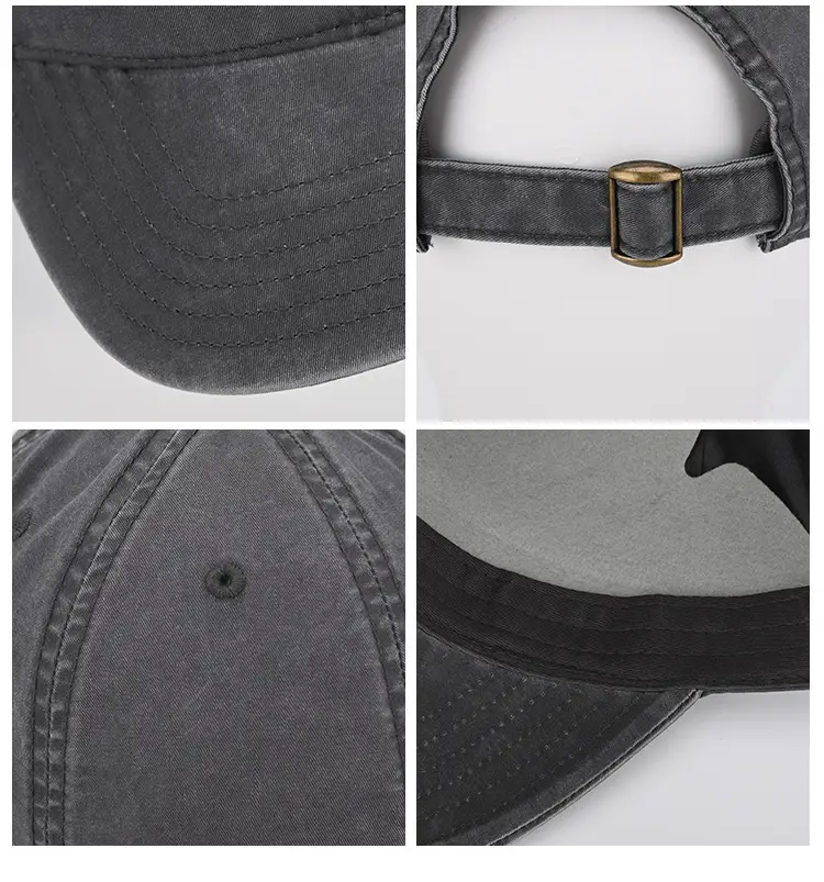 Unisex Light Blue Cotton Baseball Cap — feature 10
