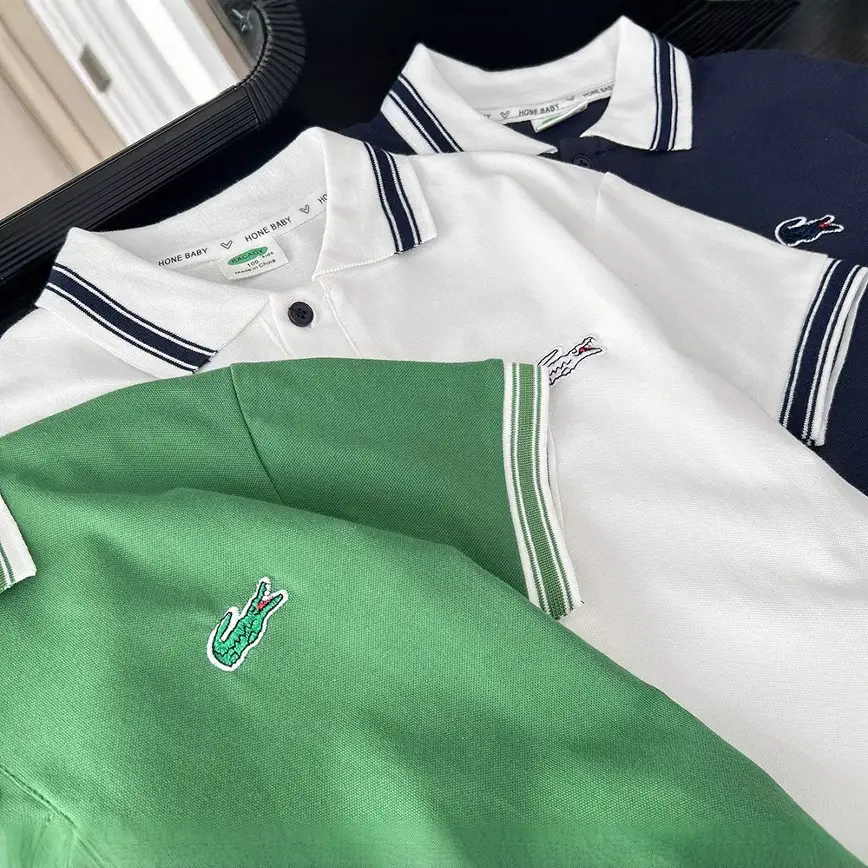 2025 Green Boys Polo Shirt Baby Handsome All-match Casual Short-sleeved T-shirt - Image 4