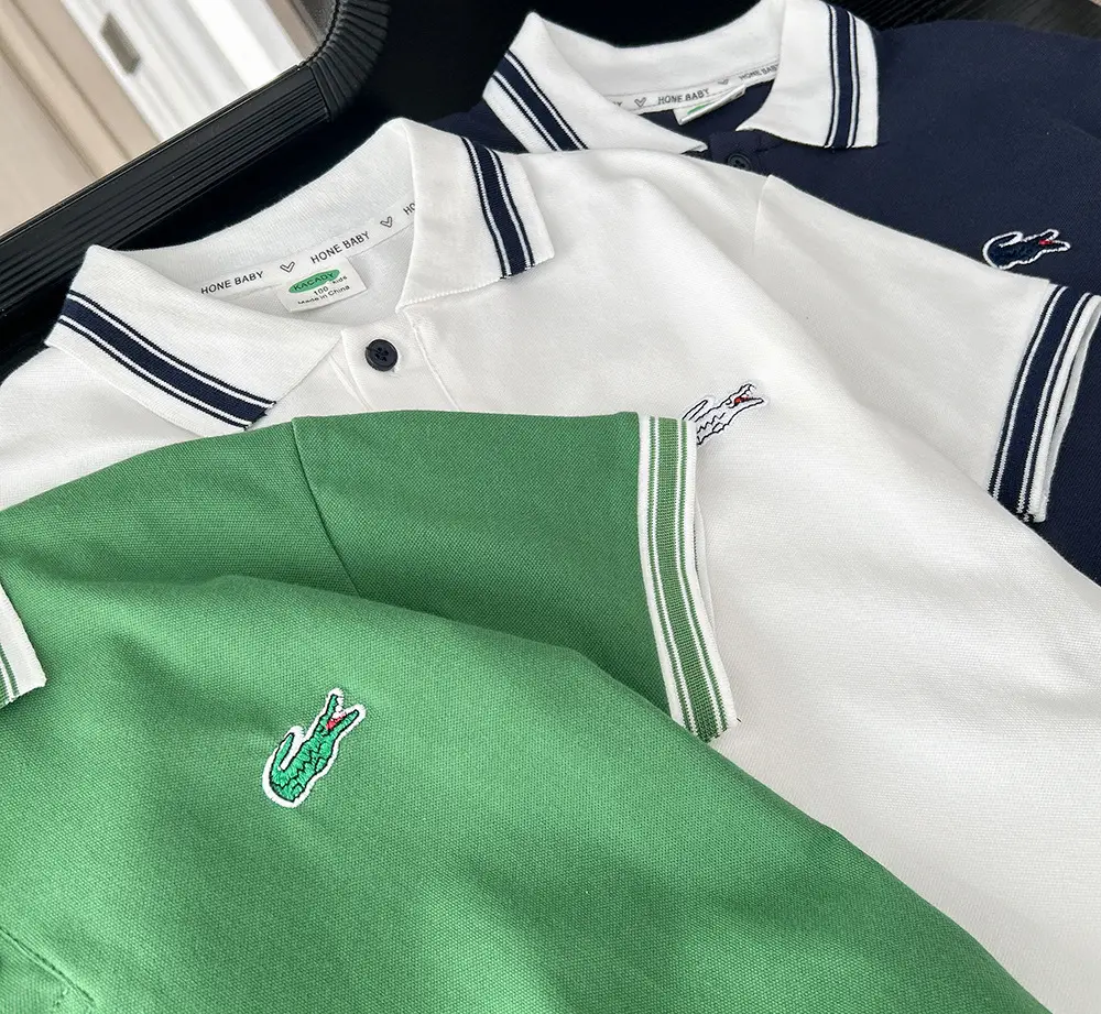 2025 Green Boys Polo Shirt Baby Handsome All-match Casual Short-sleeved T-shirt — feature 5